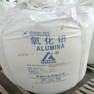 Large bag of commercial alumina powder