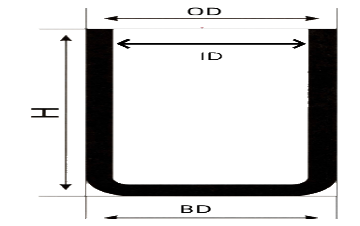Cylindrical Graphite Silicon Carbide Crucible Diagram