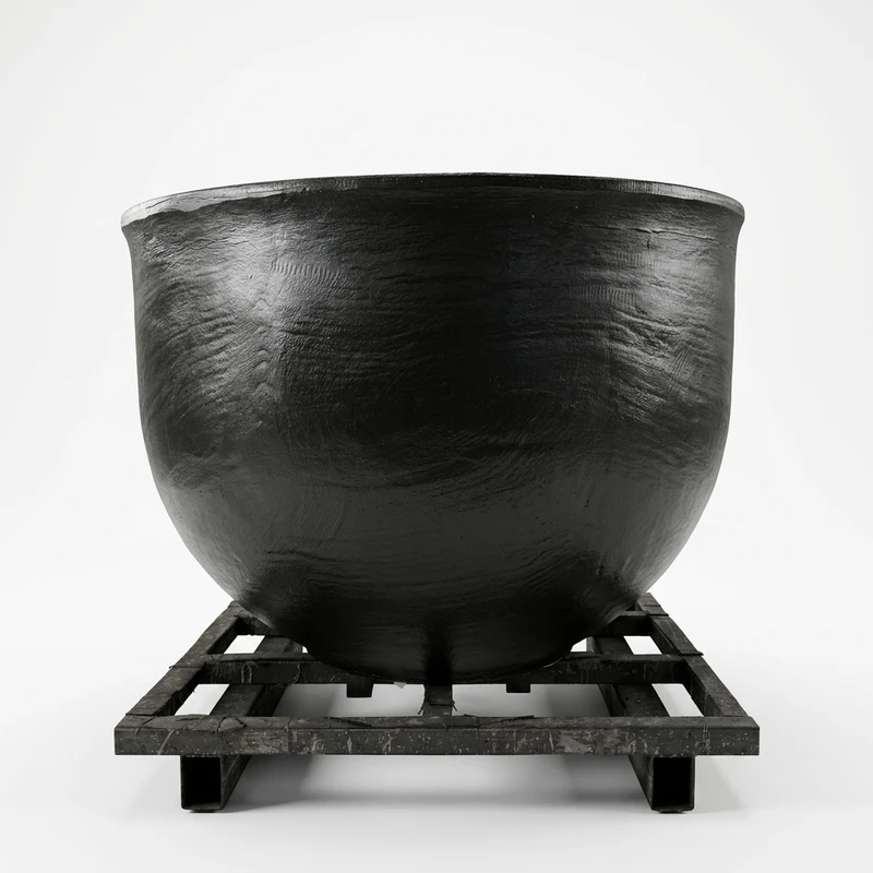 Circular Type Silicon Carbide Graphite Crucible For Gas fired Coal fired Furnace
