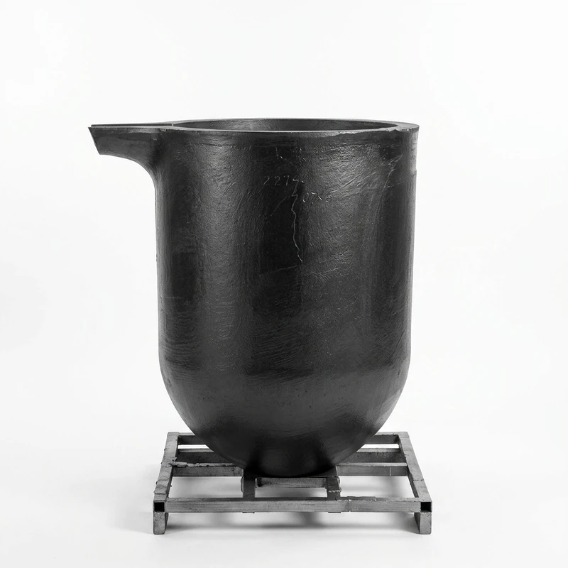 Customized Crucible With Pouring Nozzle Silicon Carbide Graphite Melting Crucible