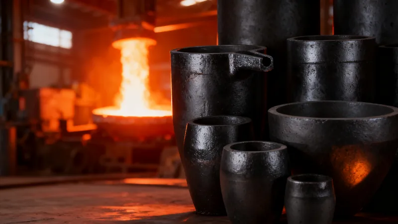 Graphite silicon carbide crucible for aluminum and copper melting