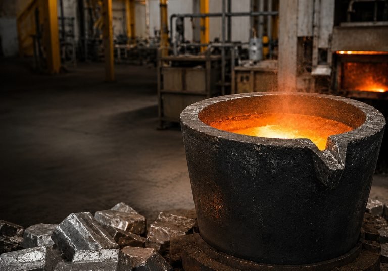 Graphite Silicon Carbide Crucible Preheating in an Aluminum Recycling Plant