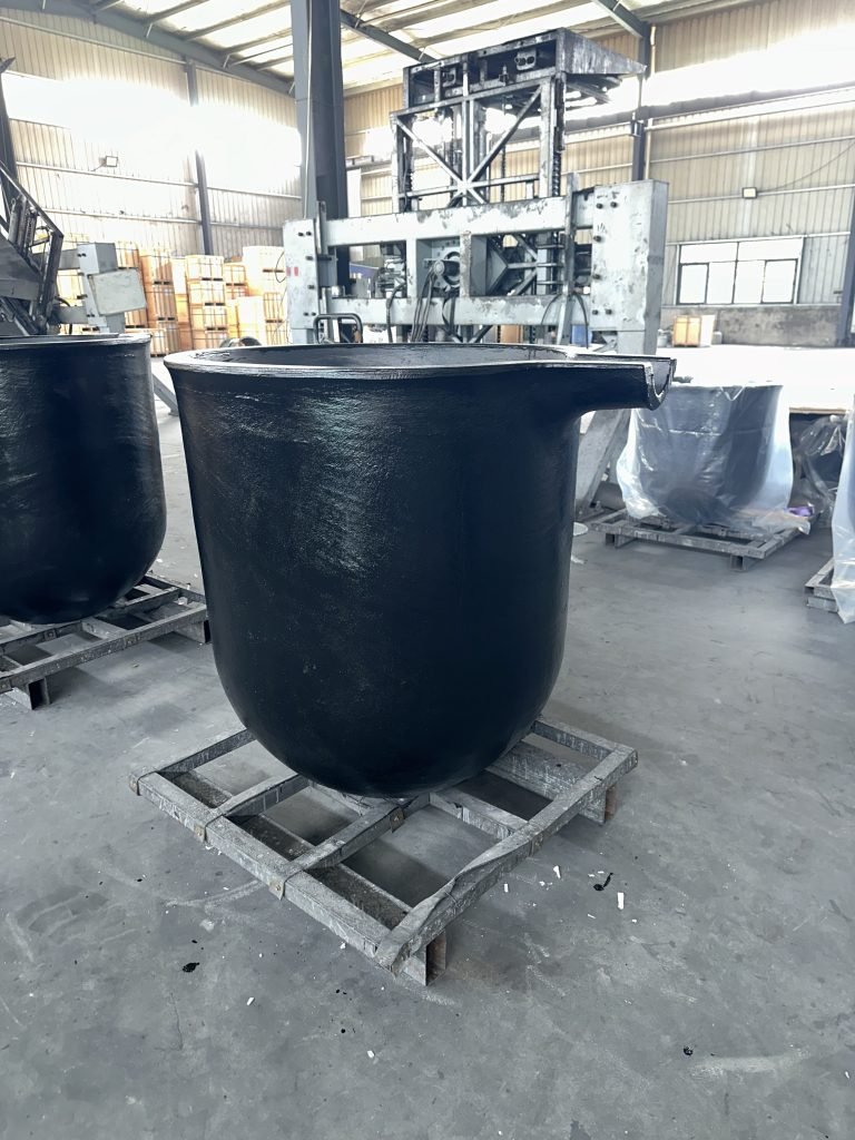 crucible with pouring